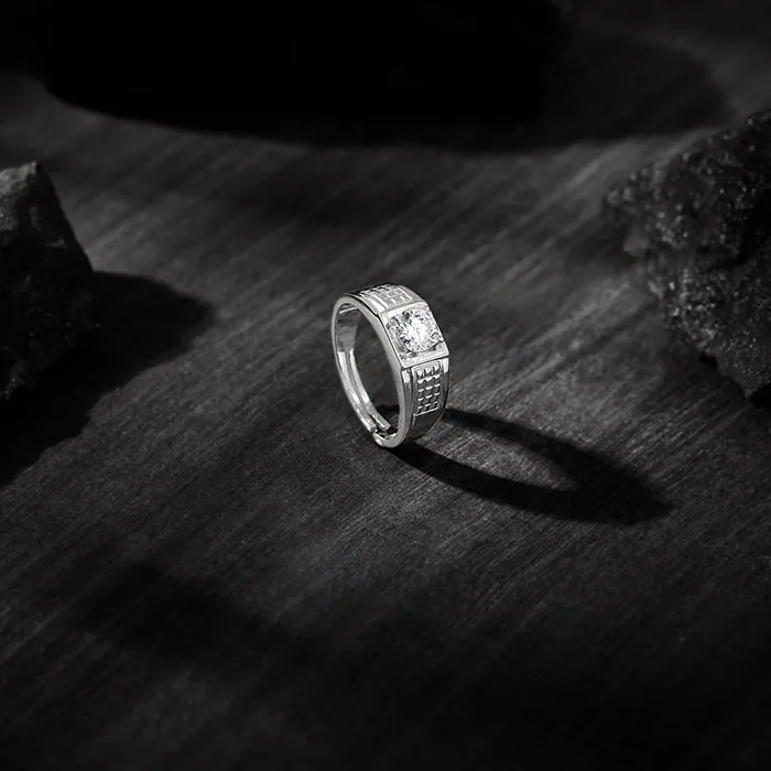 Silver Classic Stud Ring For Him Giva