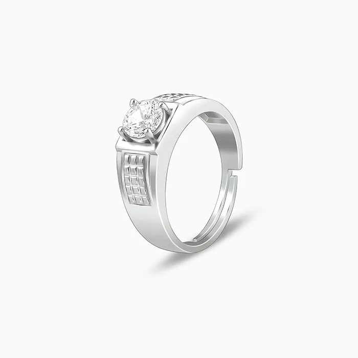 Silver Classic Stud Ring For Him Giva
