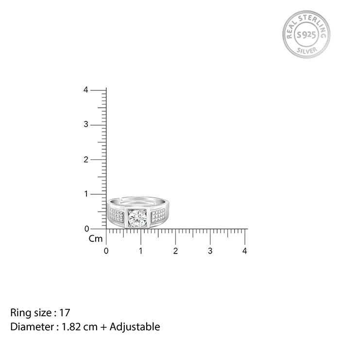 Silver Classic Stud Ring For Him Giva