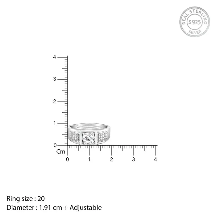 Silver Classic Stud Ring For Him Giva