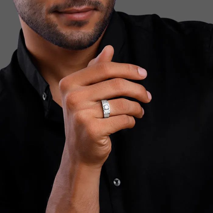 Silver Classic Stud Ring For Him Giva