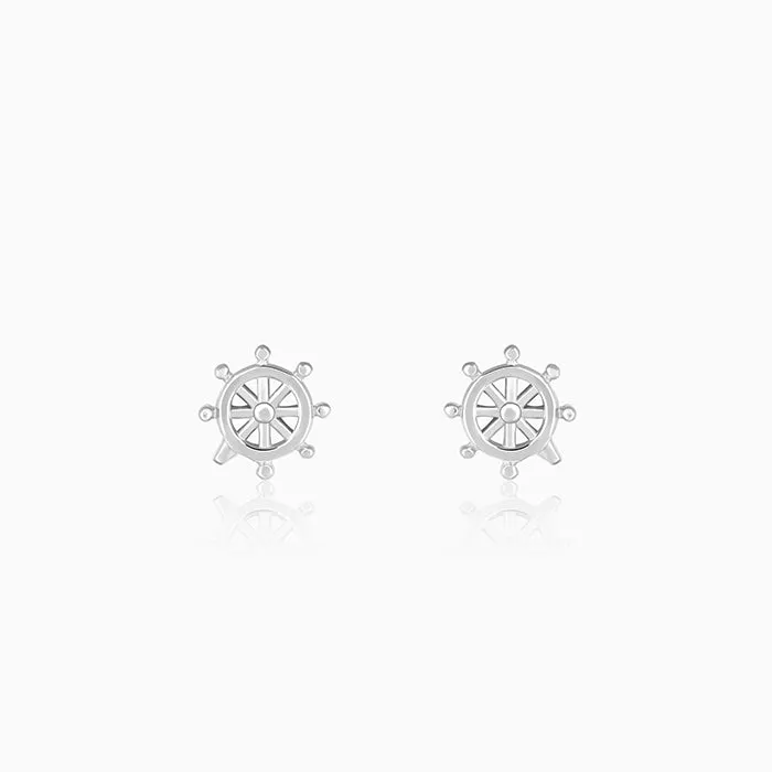 Silver Classic Wheel Earrings Giva