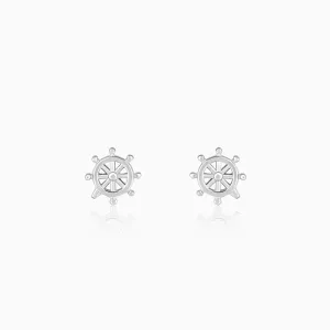Silver Classic Wheel Earrings Giva