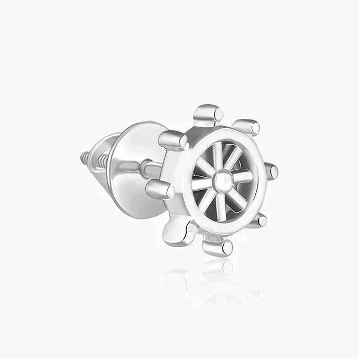 Silver Classic Wheel Earrings Giva