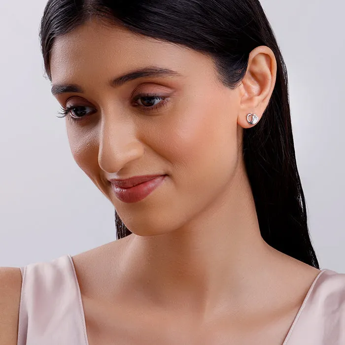 Silver Classy Swan Earrings Giva