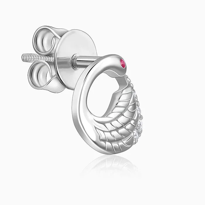 Silver Classy Swan Earrings Giva