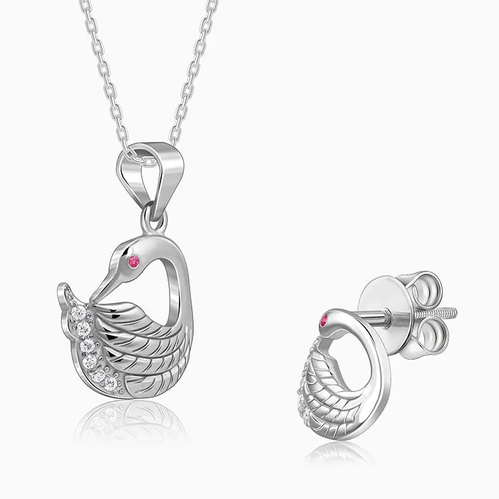 Silver Classy Swan Set Giva