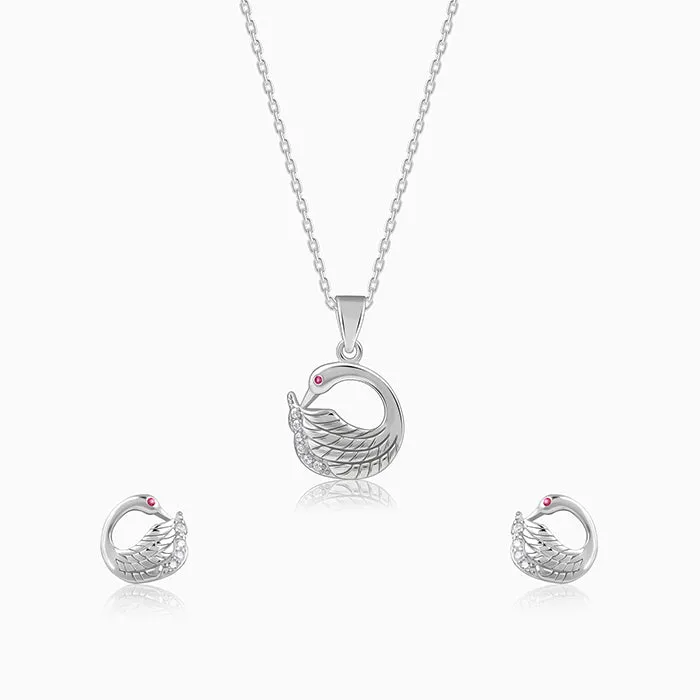 Silver Classy Swan Set Giva