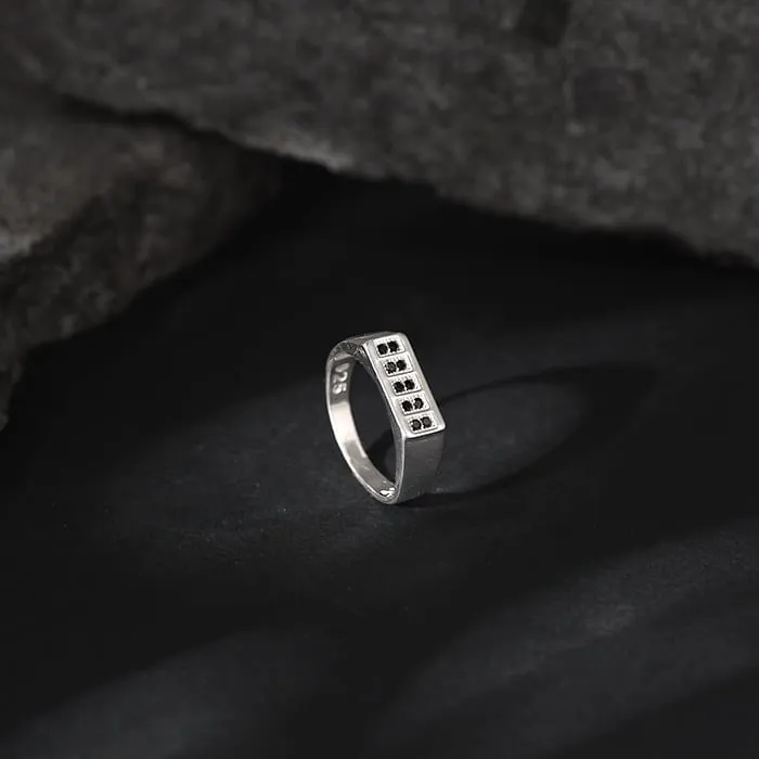 Silver Contemporary Minimalism Ring For Him Giva