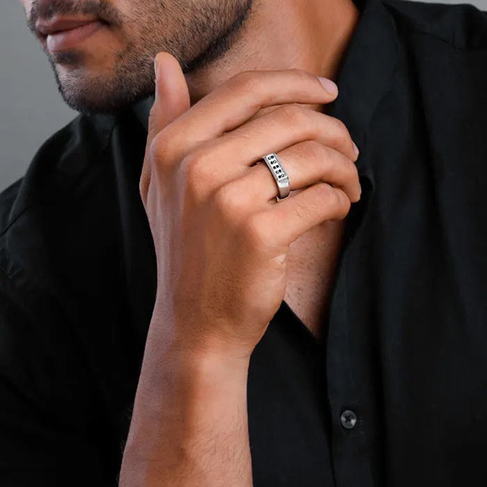 Silver Contemporary Minimalism Ring For Him Giva