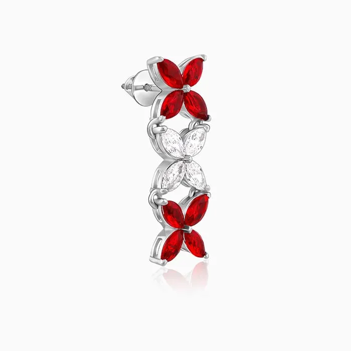 Silver Criss Cross Love Earrings Giva