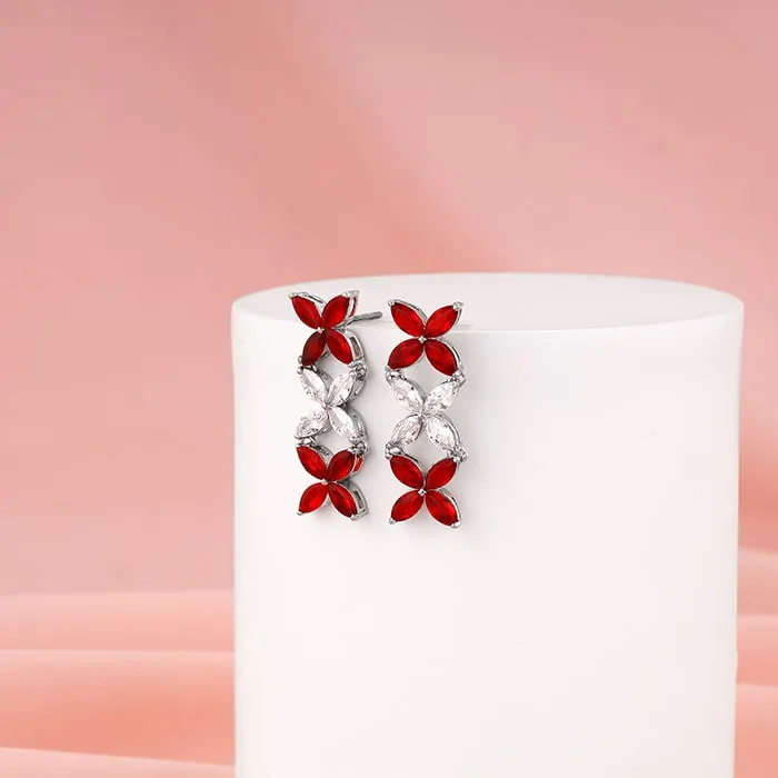 Silver Criss Cross Love Earrings Giva