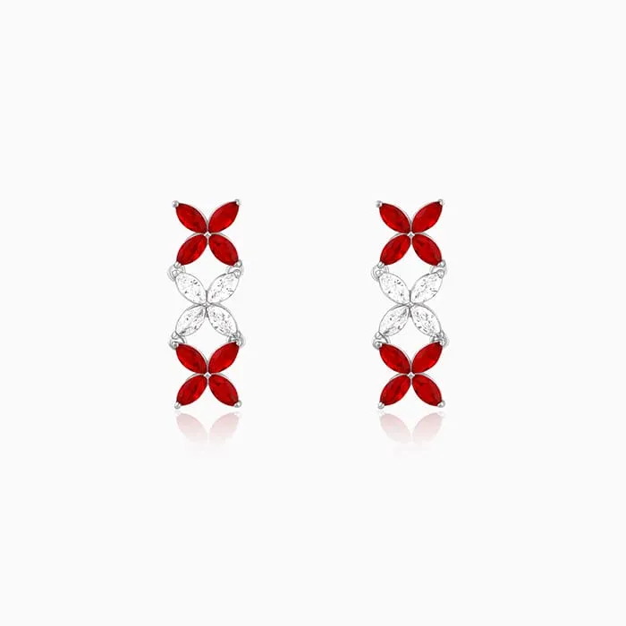 Silver Criss Cross Love Earrings Giva