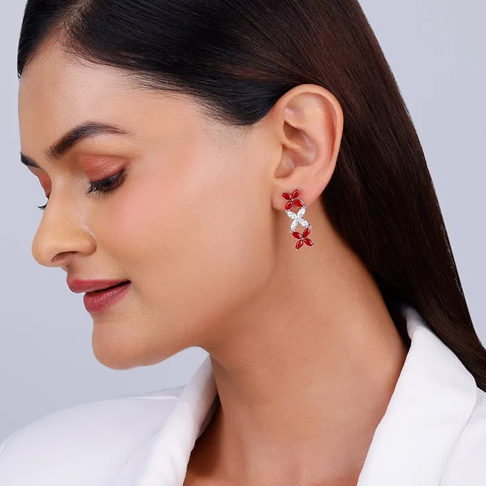 Silver Criss Cross Love Earrings Giva