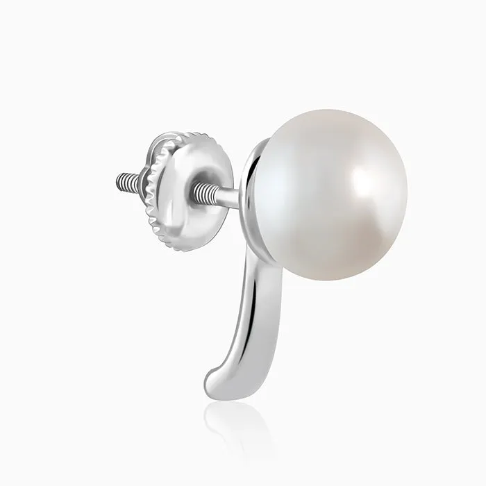 Silver Cute Pearl Studs Giva