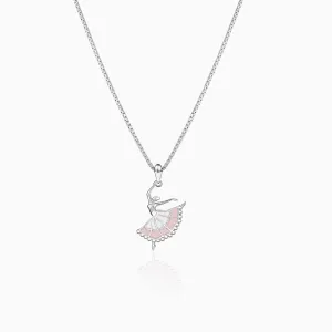 Silver Dancing Ballerina Pendant with Box Chain Giva