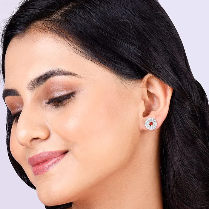 Silver Dazzling Accents Earrings Giva