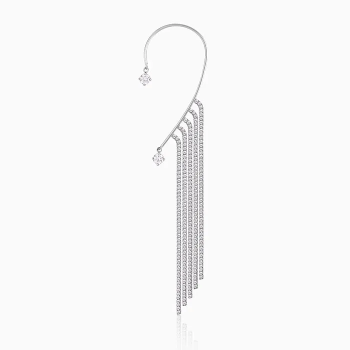 Silver Dazzling Dangler Ear Cuff Giva