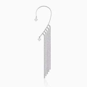 Silver Dazzling Dangler Ear Cuff Giva