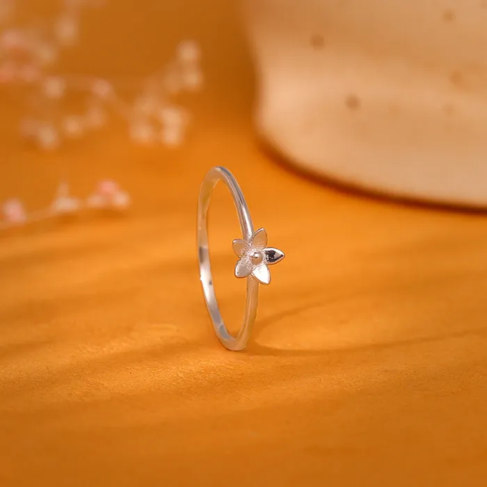 Silver Dendrobium Ring Giva
