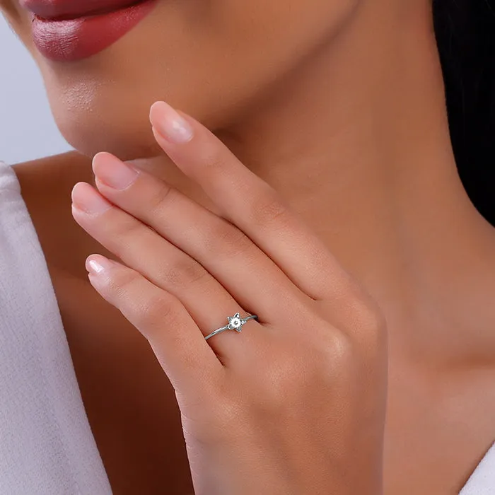 Silver Dendrobium Ring Giva