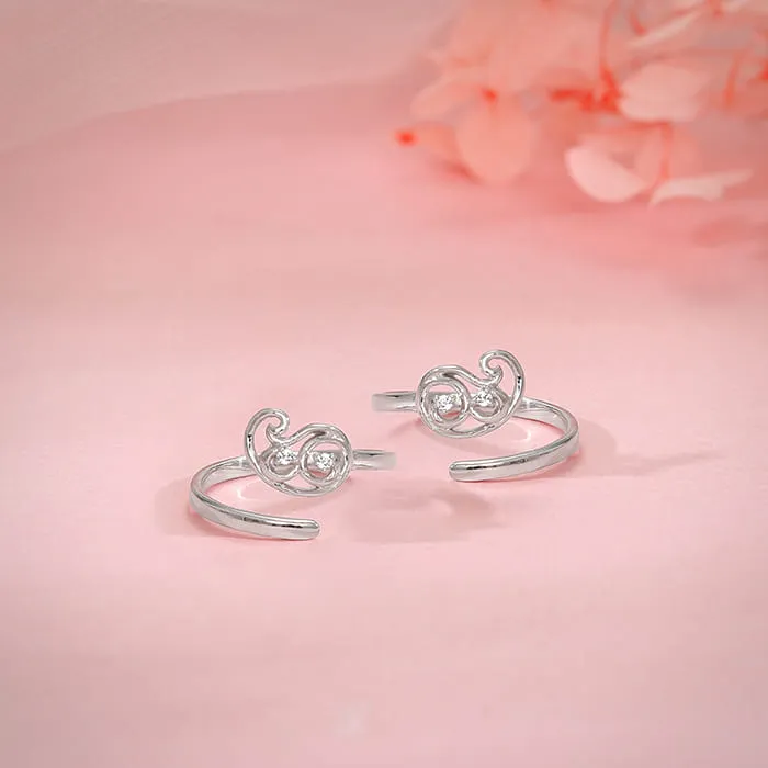 Silver Dhanyatha Toe Rings Giva