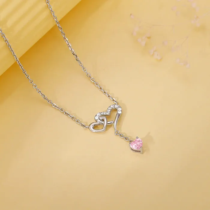 Silver Double Love Necklace Giva