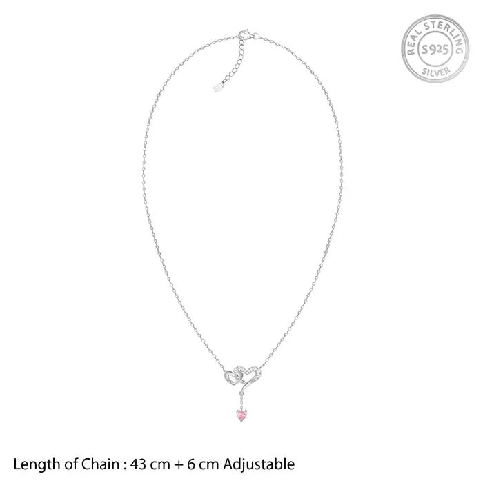 Silver Double Love Necklace Giva