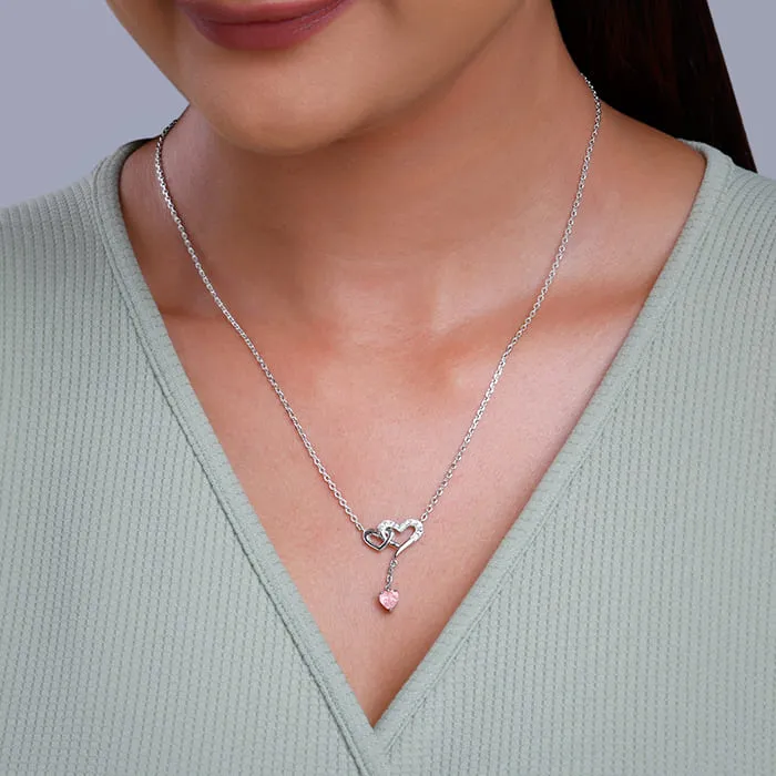Silver Double Love Necklace Giva