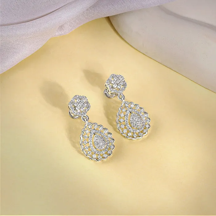 Silver Dreamy Dahlia Earrings Giva