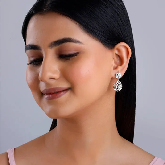 Silver Dreamy Dahlia Earrings Giva