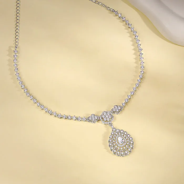 Silver Dreamy Dahlia Necklace Giva