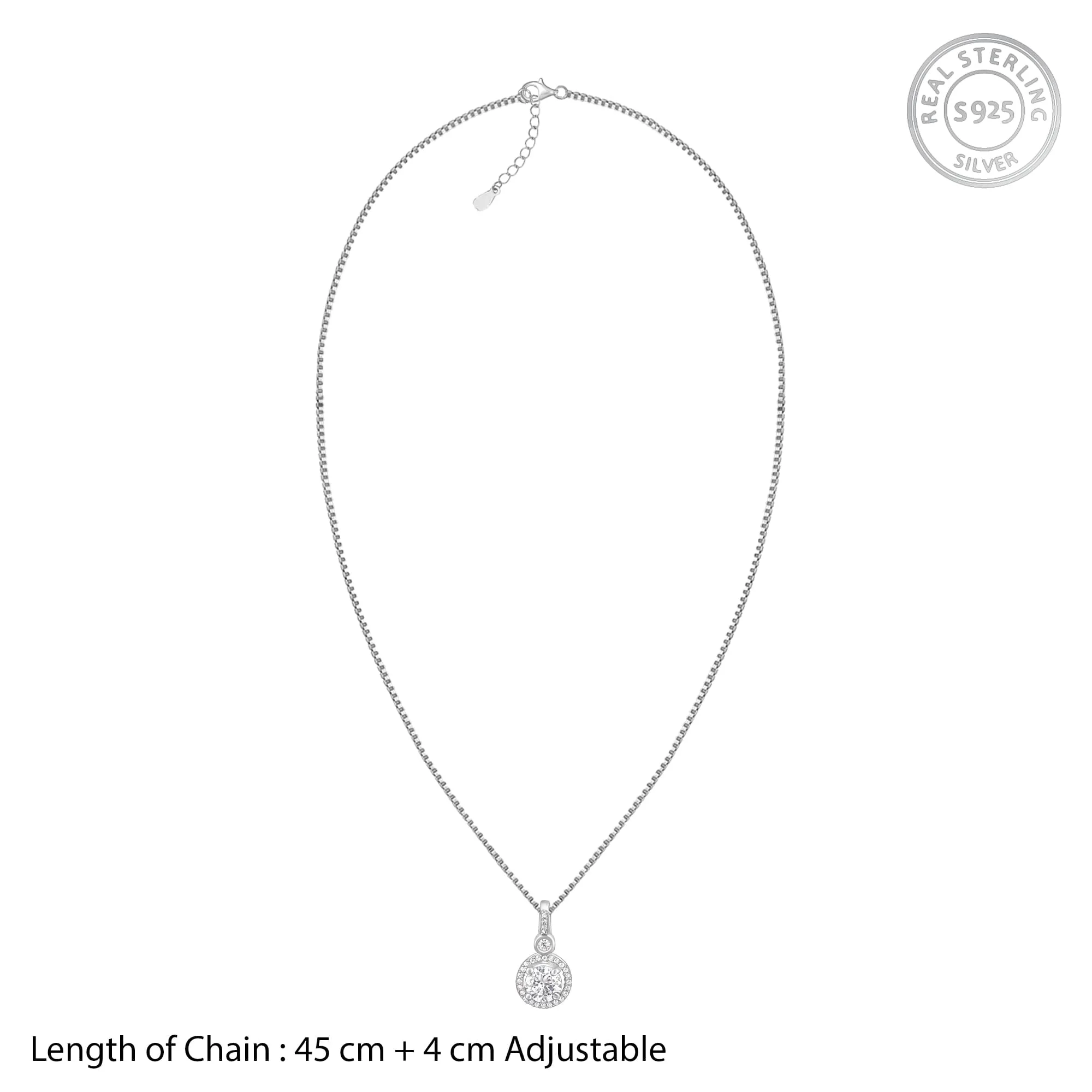 Silver Drizzle Drop Pendant with Box Chain Giva