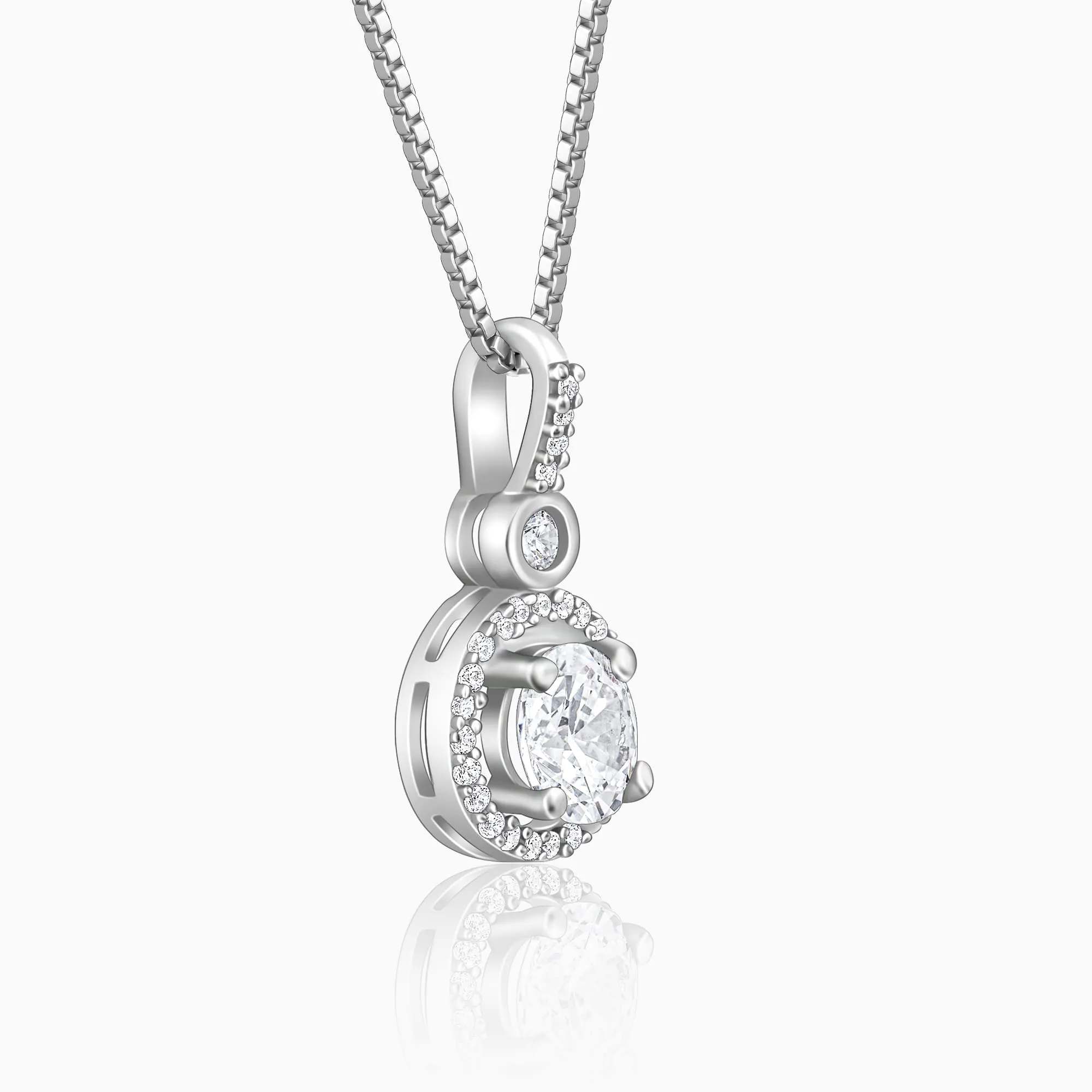 Silver Drizzle Drop Pendant with Box Chain Giva