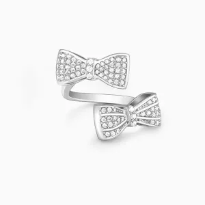 Silver Dual Bow Ring Giva