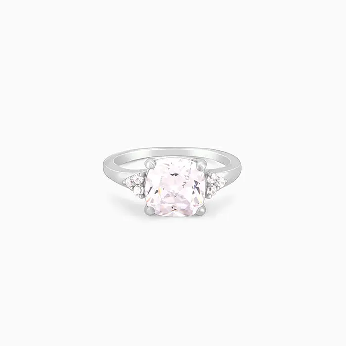 Silver Eccentric Square Ring Giva