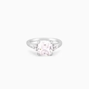 Silver Eccentric Square Ring Giva