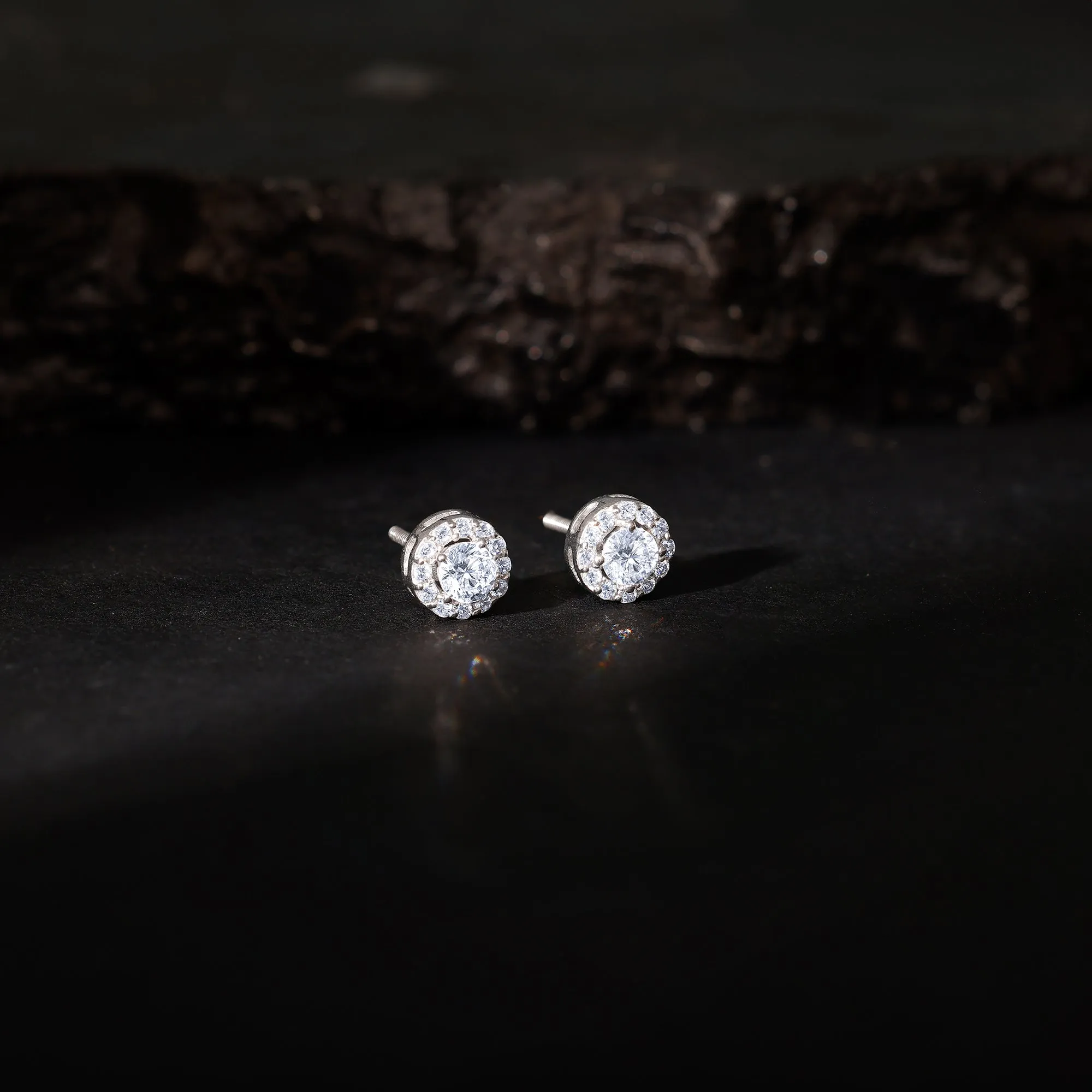 Silver Eclat Stud For Men Giva