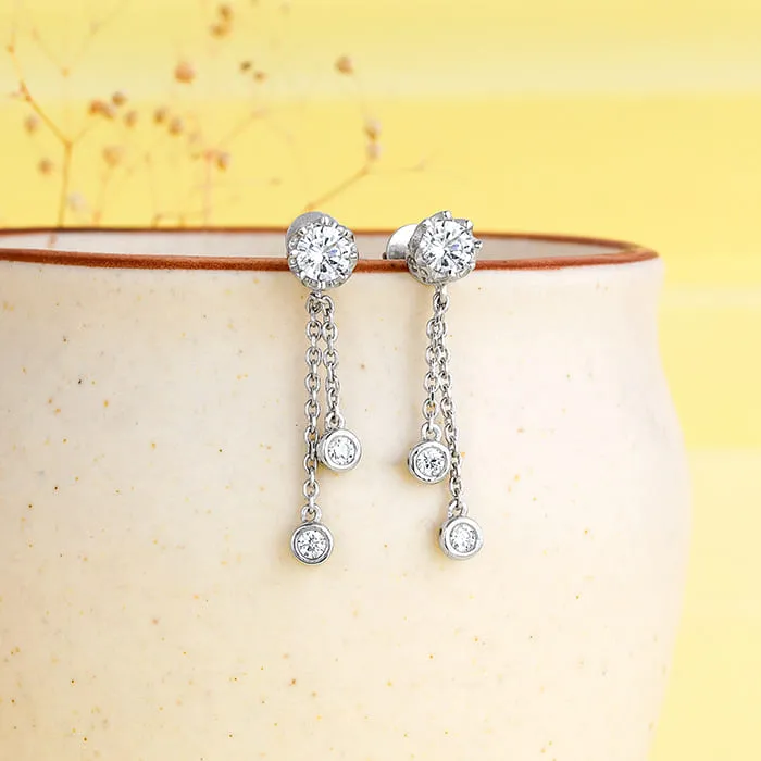 Silver Elegance On The Rise Earrings Giva