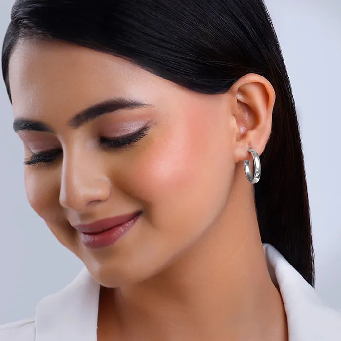 Silver Elegant Round Hoop Earring Giva