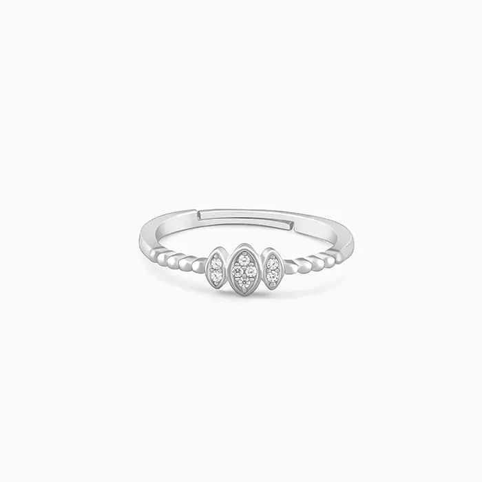 Silver Elliptical Trio Ring Giva