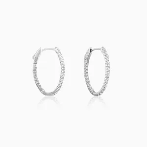 Silver Enchanted Eve Oval Hoops Giva