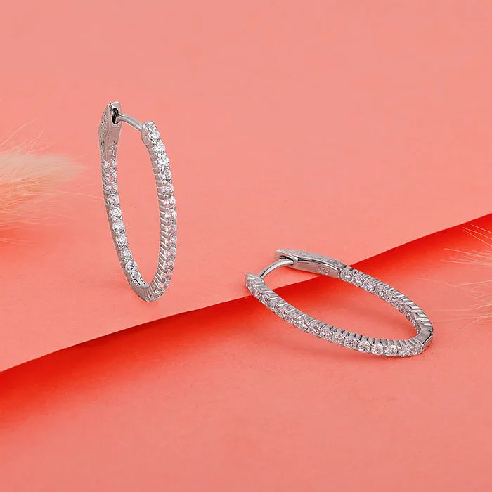 Silver Enchanted Eve Oval Hoops Giva