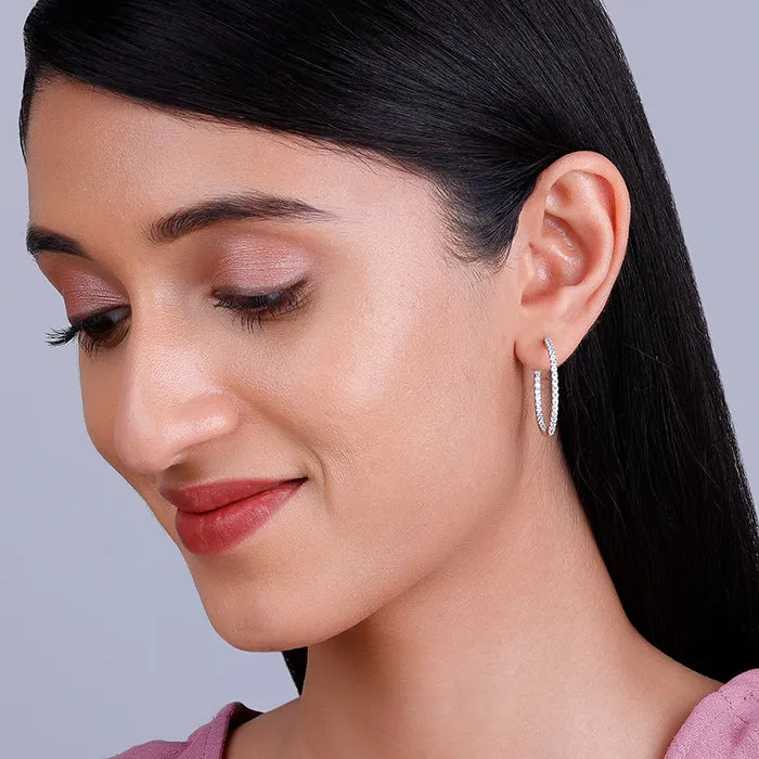 Silver Enchanted Eve Oval Hoops Giva