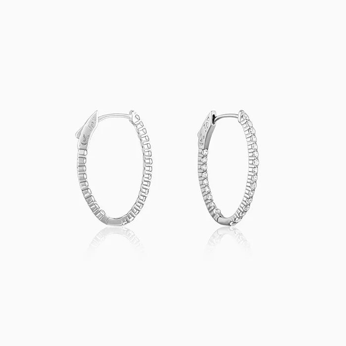 Silver Enchanted Eve Oval Hoops Giva