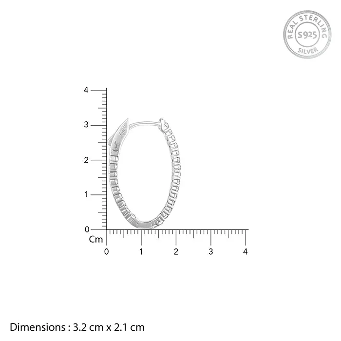 Silver Enchanted Eve Oval Hoops Giva