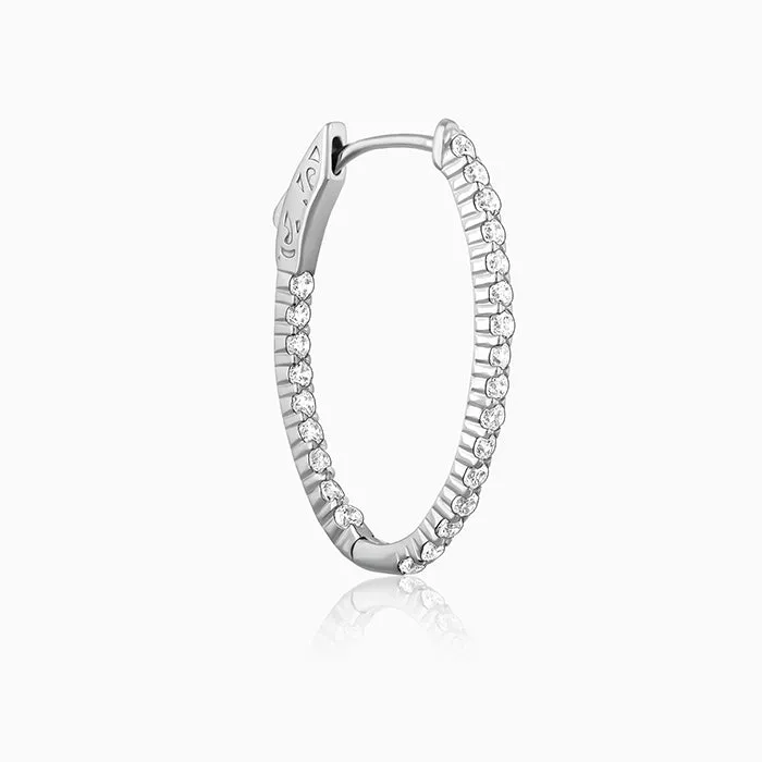 Silver Enchanted Eve Oval Hoops Giva