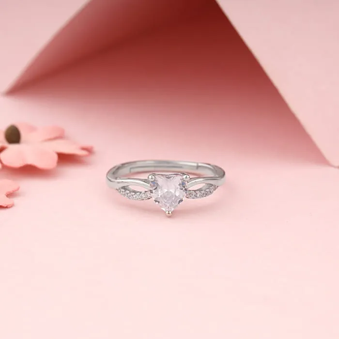 Silver Endless Heart Ring Giva