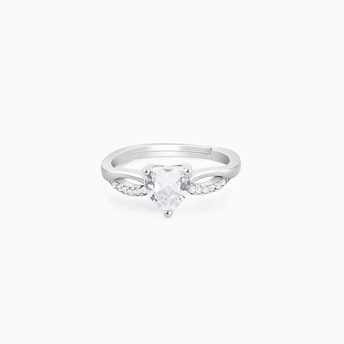 Silver Endless Heart Ring Giva