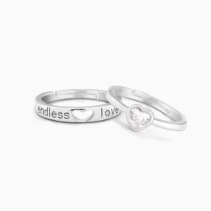 Silver Endless Love Couple Band Giva